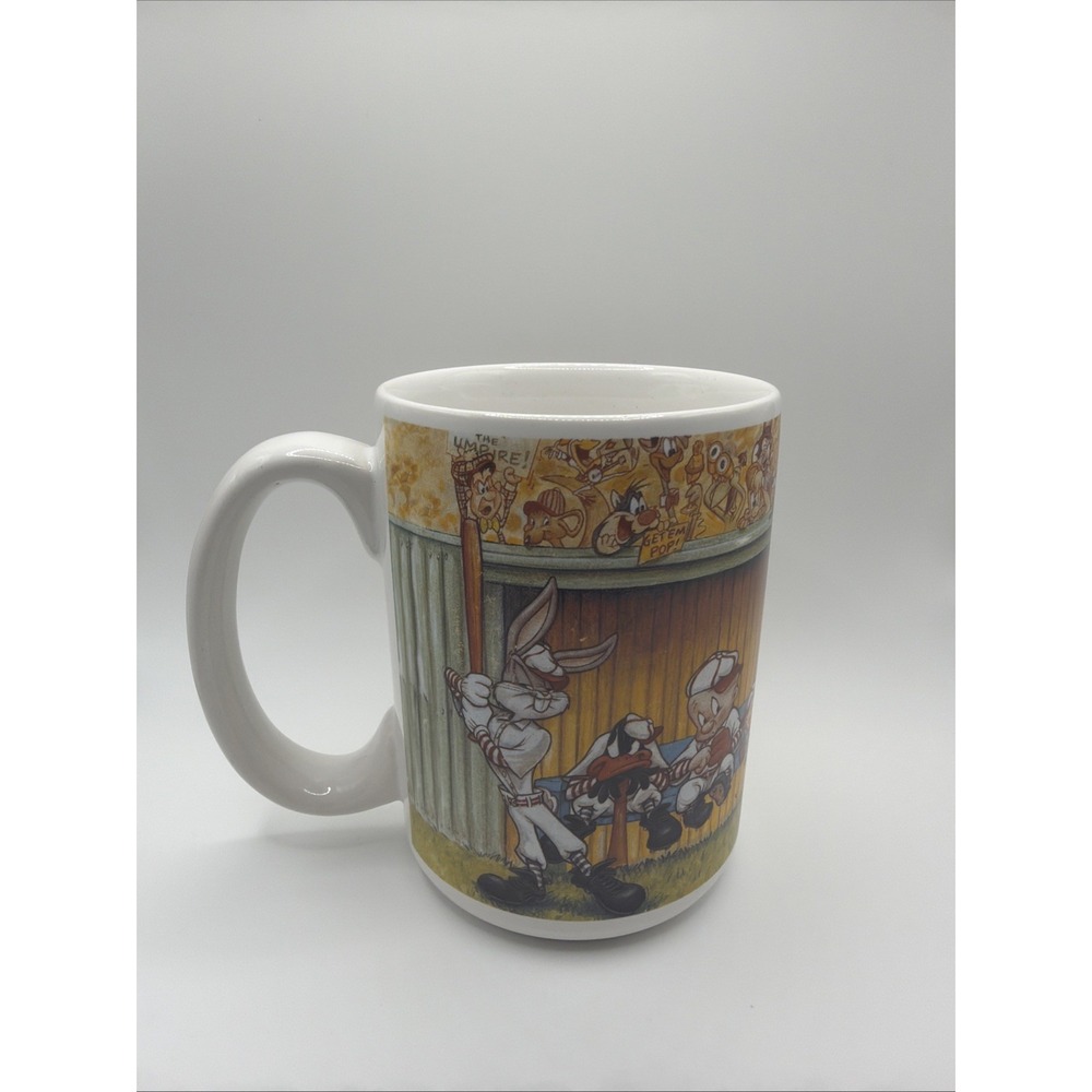 Vintage 1993 Warner Bros Studio Store Looney Tunes Baseball Coffee Mug, Rare